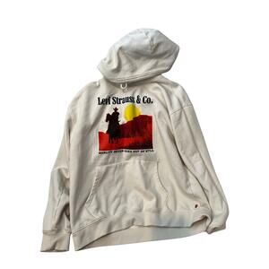 Levi Strauss Relaxed white Hoodie Mens XL